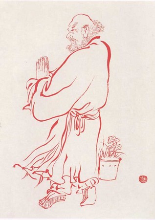 Chùm ảnh La Hán do Hoằng Nhất Luật sư hội họa