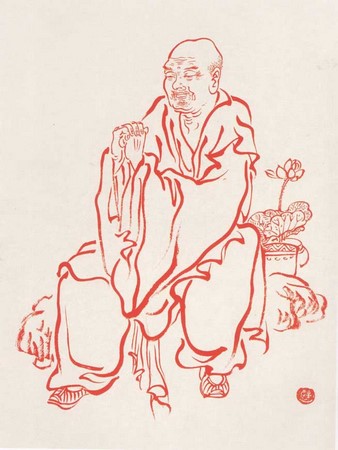 Chùm ảnh La Hán do Hoằng Nhất Luật sư hội họa