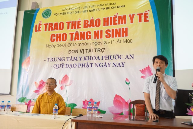 Quỹ Đạo Phật Ngày Nay kết hợp với TTYK Phước An hỗ trợ bảo hiểm y tế cho 600 Tăng Ni sinh