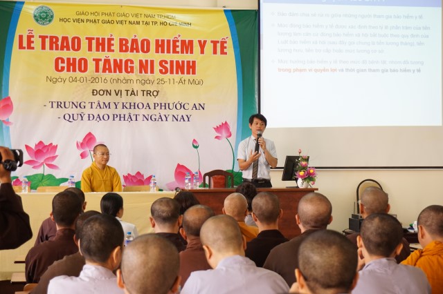 Quỹ Đạo Phật Ngày Nay kết hợp với TTYK Phước An hỗ trợ bảo hiểm y tế cho 600 Tăng Ni sinh
