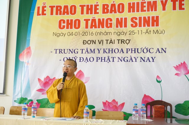 Quỹ Đạo Phật Ngày Nay kết hợp với TTYK Phước An hỗ trợ bảo hiểm y tế cho 600 Tăng Ni sinh