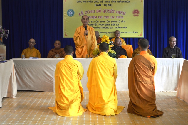 Khánh Hòa: Lễ công bố và trao quyết định bổ nhiệm trụ trì các chùa tại Trường Sa