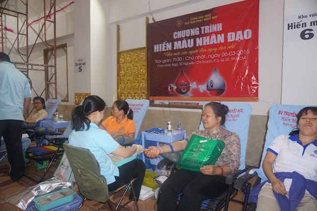 Chùa Giác Ngộ - Quỹ Đạo Phật Ngày Nay tổ chức chương trình hiến máu nhân đạo lần 4