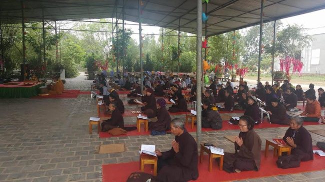 Nông Cống: Chùa Khánh Long tổ chức khóa tu Bát quan trai đầu năm