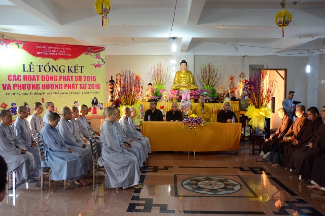 Chùa Giác Ngộ: Lễ tổng kết các hoạt động Phật sự 2015 và phương hướng Phật sự 2016