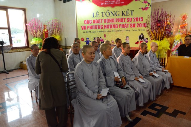 Chùa Giác Ngộ: Lễ tổng kết các hoạt động Phật sự 2015 và phương hướng Phật sự 2016