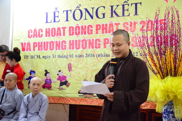 Chùa Giác Ngộ: Lễ tổng kết các hoạt động Phật sự 2015 và phương hướng Phật sự 2016