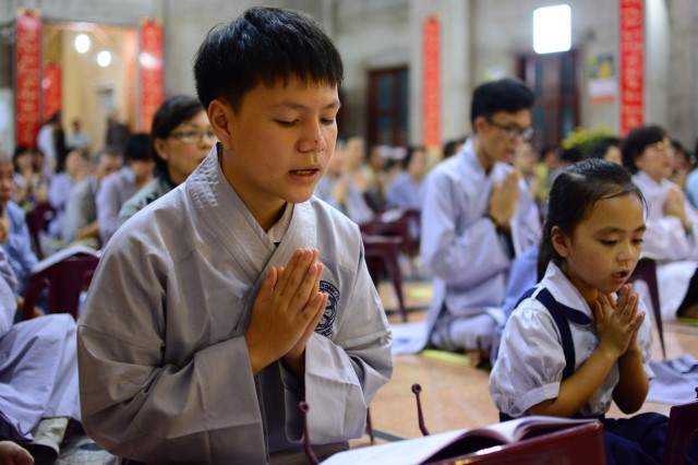 Chùa Giác Ngộ: Lễ quy y Tam Bảo đầu xuân Bính Thân 2016