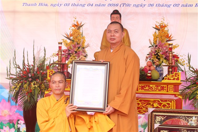 Thanh Hóa: Bổ nhiệm ĐĐ. Thích Tĩnh Hải trụ trì chùa Hoa Long
