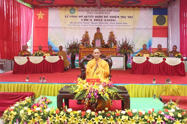 Thanh Hóa: Bổ nhiệm ĐĐ. Thích Tĩnh Hải trụ trì chùa Hoa Long