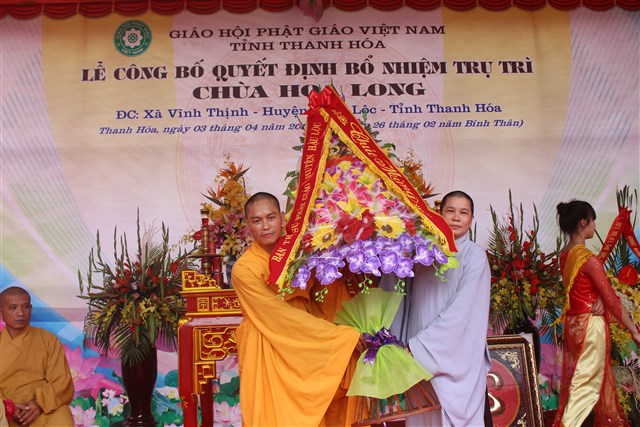 Thanh Hóa: Bổ nhiệm ĐĐ. Thích Tĩnh Hải trụ trì chùa Hoa Long