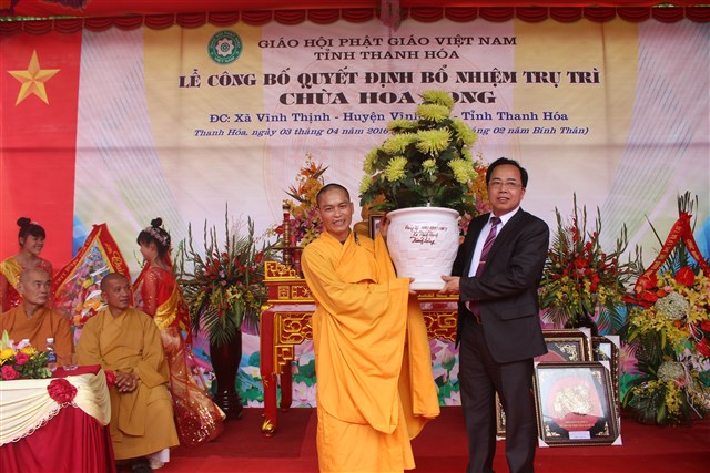 Thanh Hóa: Bổ nhiệm ĐĐ. Thích Tĩnh Hải trụ trì chùa Hoa Long
