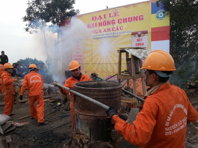 Thanh Hóa: Chùa Am Các tổ chức lễ đúc Chuông