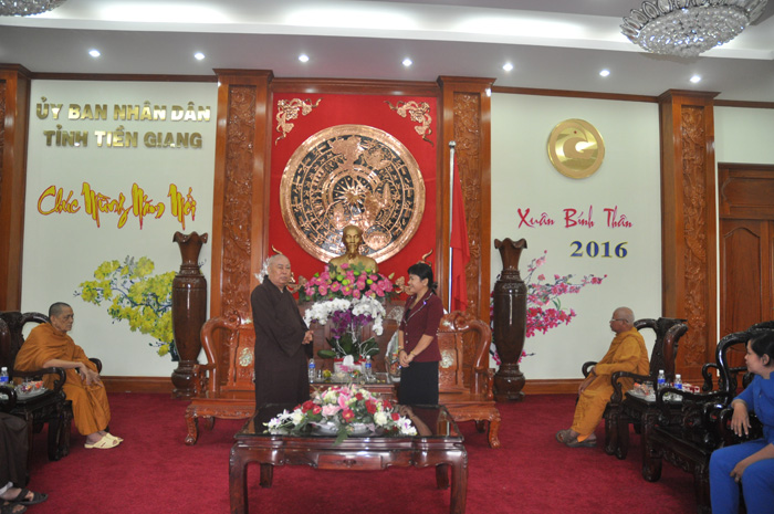 Lãnh Đạo GHPGVN Tỉnh Tiền Giang Thăm và Chúc Tết Các Cơ Quan Ban Ngành Tỉnh Tiền Giang, TP. Mỹ Tho Xuân Bính Thân-2016