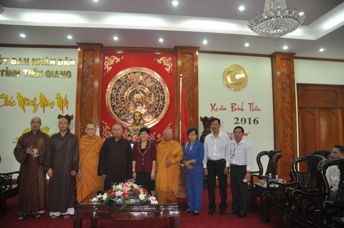 Lãnh Đạo GHPGVN Tỉnh Tiền Giang Thăm và Chúc Tết Các Cơ Quan Ban Ngành Tỉnh Tiền Giang, TP. Mỹ Tho Xuân Bính Thân-2016