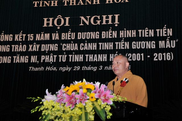 Thanh Hóa: Tổng kết 15 năm phong trào xây dựng “Chùa cảnh tinh tiến gương mẫu” giai đoạn (2001-2016)