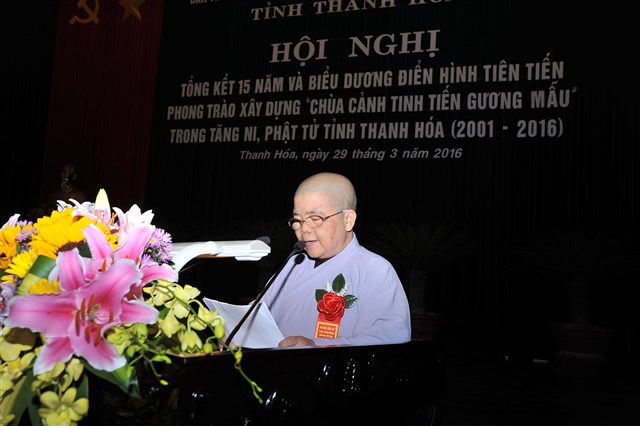 Thanh Hóa: Tổng kết 15 năm phong trào xây dựng “Chùa cảnh tinh tiến gương mẫu” giai đoạn (2001-2016)