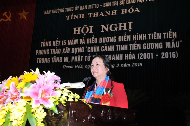 Thanh Hóa: Tổng kết 15 năm phong trào xây dựng “Chùa cảnh tinh tiến gương mẫu” giai đoạn (2001-2016)