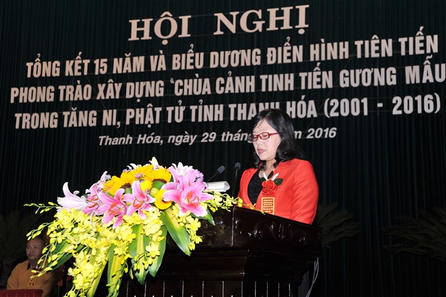 Thanh Hóa: Tổng kết 15 năm phong trào xây dựng “Chùa cảnh tinh tiến gương mẫu” giai đoạn (2001-2016)