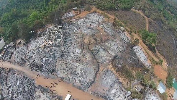 Thái Lan: Chư Tăng Tu viện Wat Phra Dhammakaya cứu trợ nạn cháy rừng ở Chiang Mai