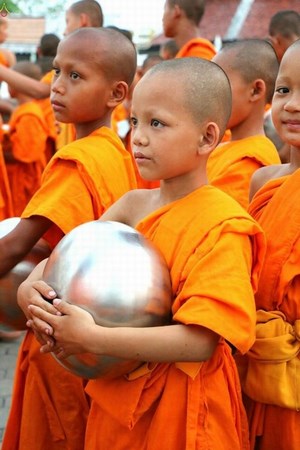 Thái Lan: Hình ảnh hàng nghìn giới tử Sa Di tí hon khất thực gieo duyên