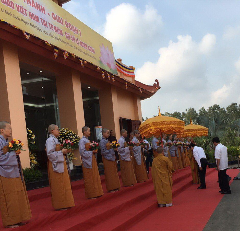 Nguyên Chủ tịch nước Trương Tấn Sang thăm Học viện PGVN tại TP. HCM