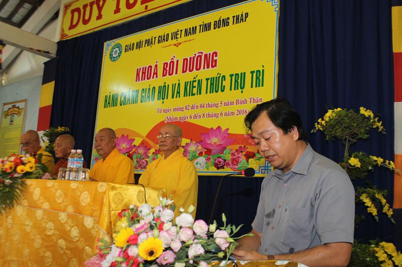 BTS. PG Đồng Tháp Khai Giảng Khóa Hành Chánh Trụ Trì Năm 2016