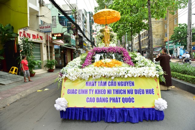Chùa Giác Ngộ: Lễ di quan nhục thân cố Tỳ kheo ni Thích Nữ Diệu Huệ