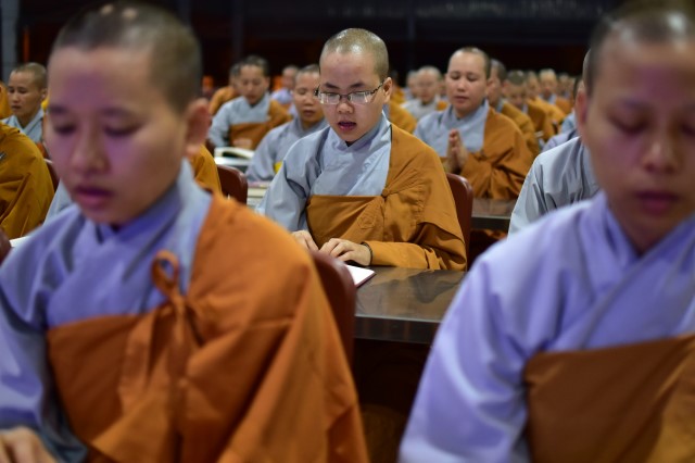 Chùm ảnh: Một ngày tu học tại trường hạ Học viện PGVN tại TP. HCM