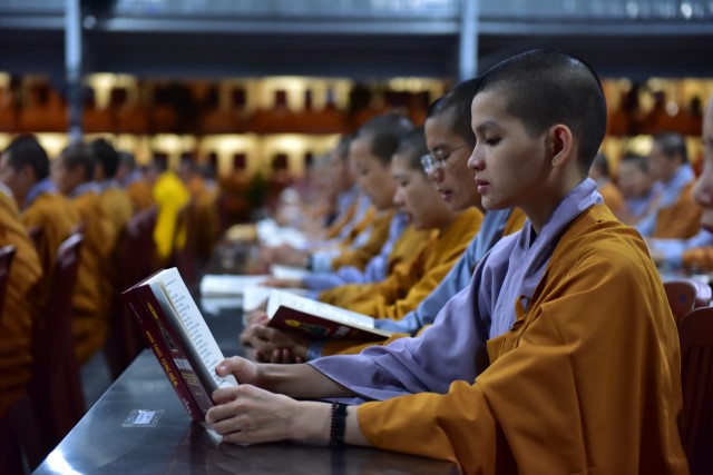 Chùm ảnh: Một ngày tu học tại trường hạ Học viện PGVN tại TP. HCM