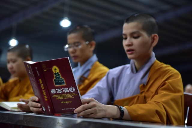 Chùm ảnh: Một ngày tu học tại trường hạ Học viện PGVN tại TP. HCM