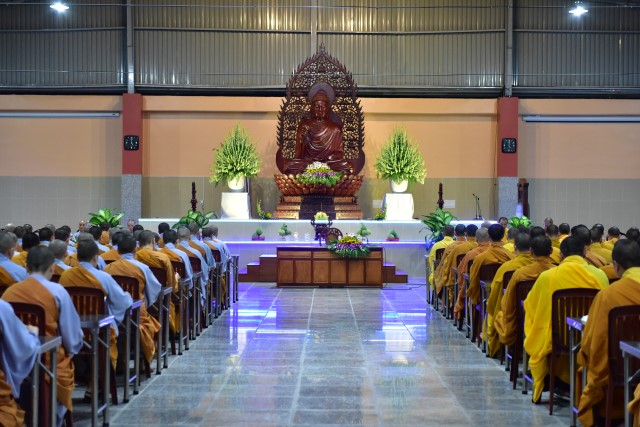 Chùm ảnh: Một ngày tu học tại trường hạ Học viện PGVN tại TP. HCM