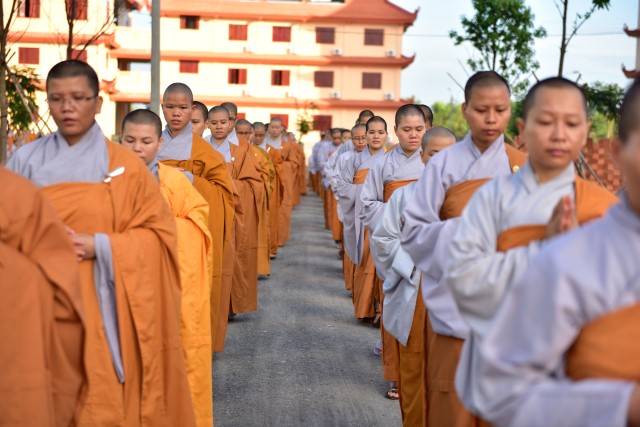 Chùm ảnh: Một ngày tu học tại trường hạ Học viện PGVN tại TP. HCM