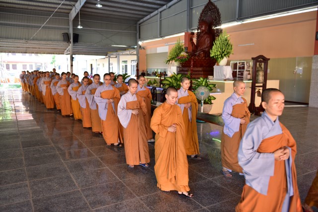 Chùm ảnh: Một ngày tu học tại trường hạ Học viện PGVN tại TP. HCM