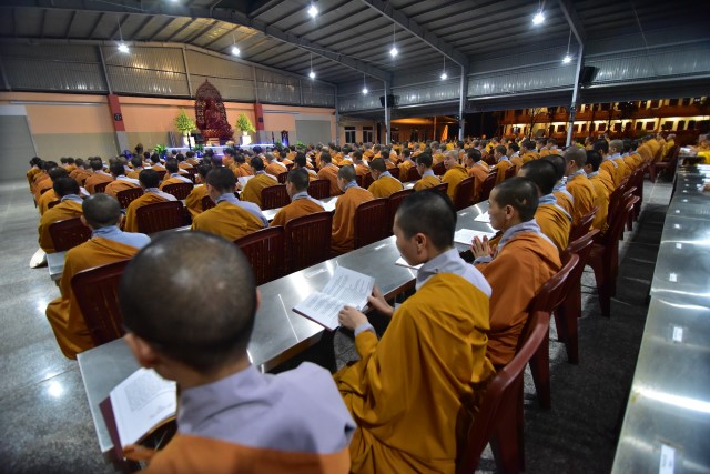 Chùm ảnh: Một ngày tu học tại trường hạ Học viện PGVN tại TP. HCM