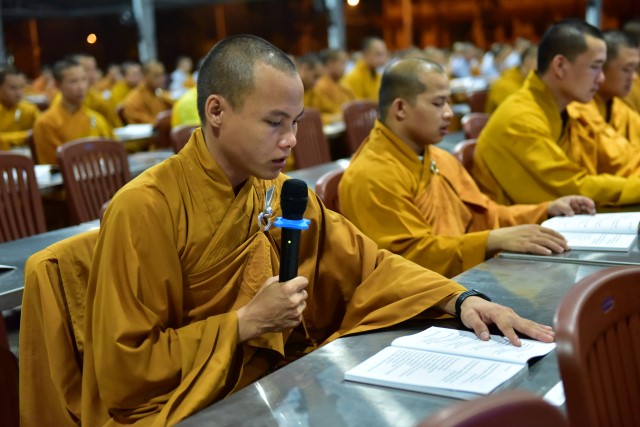 Chùm ảnh: Một ngày tu học tại trường hạ Học viện PGVN tại TP. HCM