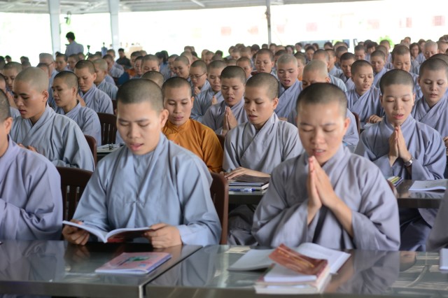 Khóa tu Ngày An Lạc thường kỳ tại Học viện Phật giáo tại TP.HCM