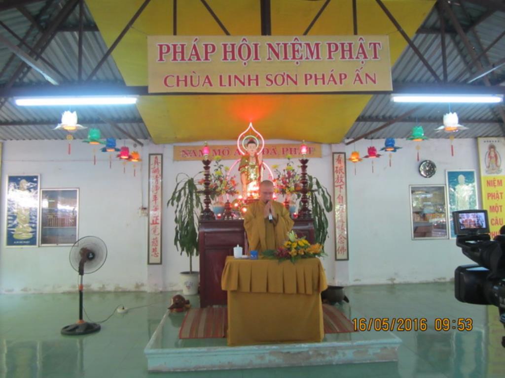 Thượng tọa Thích Quảng Thiện thuyết giảng tại chùa Linh Sơn Pháp Ấn