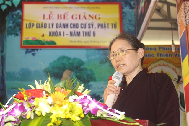 Thanh Hóa: Bế giảng lớp giáo lý dành cho cư sỹ Phật tử khóa thứ I năm thứ 9