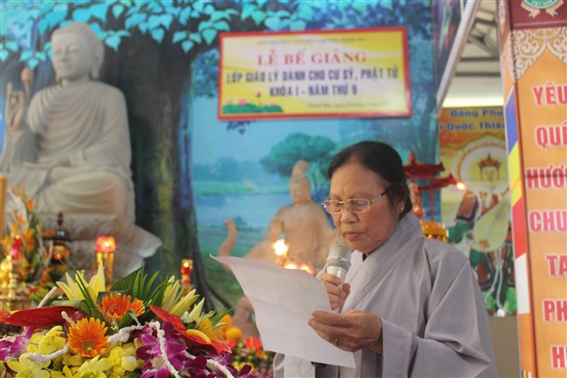 Thanh Hóa: Bế giảng lớp giáo lý dành cho cư sỹ Phật tử khóa thứ I năm thứ 9