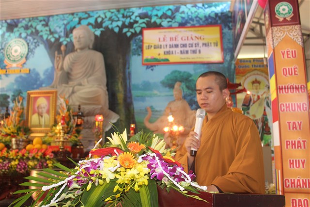Thanh Hóa: Bế giảng lớp giáo lý dành cho cư sỹ Phật tử khóa thứ I năm thứ 9