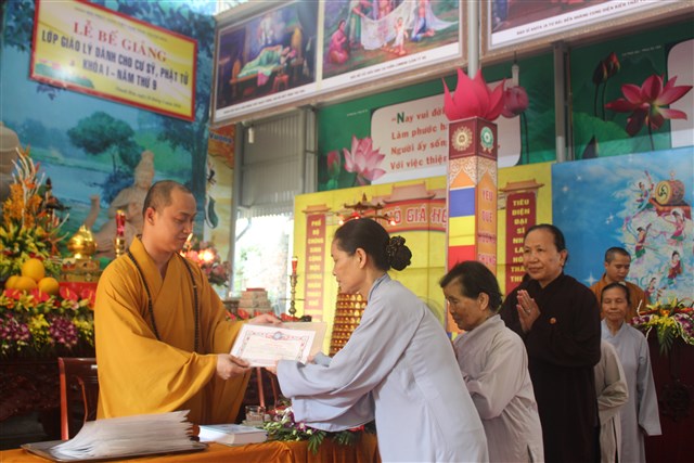 Thanh Hóa: Bế giảng lớp giáo lý dành cho cư sỹ Phật tử khóa thứ I năm thứ 9