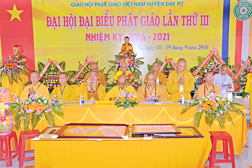 Gia Lai: Đại Hội Đại Biểu Phật giáo Huyện Đăkpơ lần thứ 3, nhiệm k ỳ 2016-2021