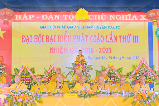 Gia Lai: Đại Hội Đại Biểu Phật giáo Huyện Đăkpơ lần thứ 3, nhiệm k ỳ 2016-2021