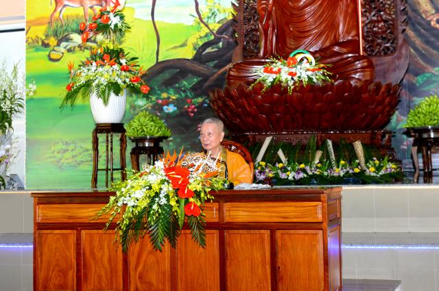 Hòa thượng Thích Trí Quảng thuyết giảng tại Học viện Phật giáo Việt Nam tại TP. HCM