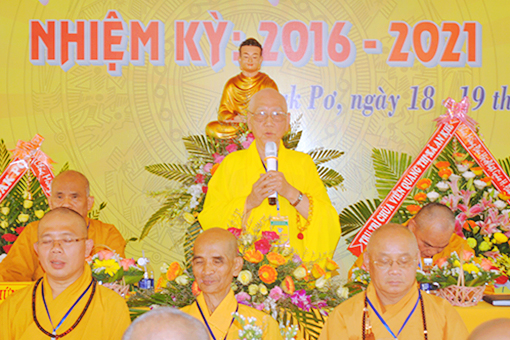 Gia Lai: Đại Hội Đại Biểu Phật giáo Huyện Đăkpơ lần thứ 3, nhiệm k ỳ 2016-2021