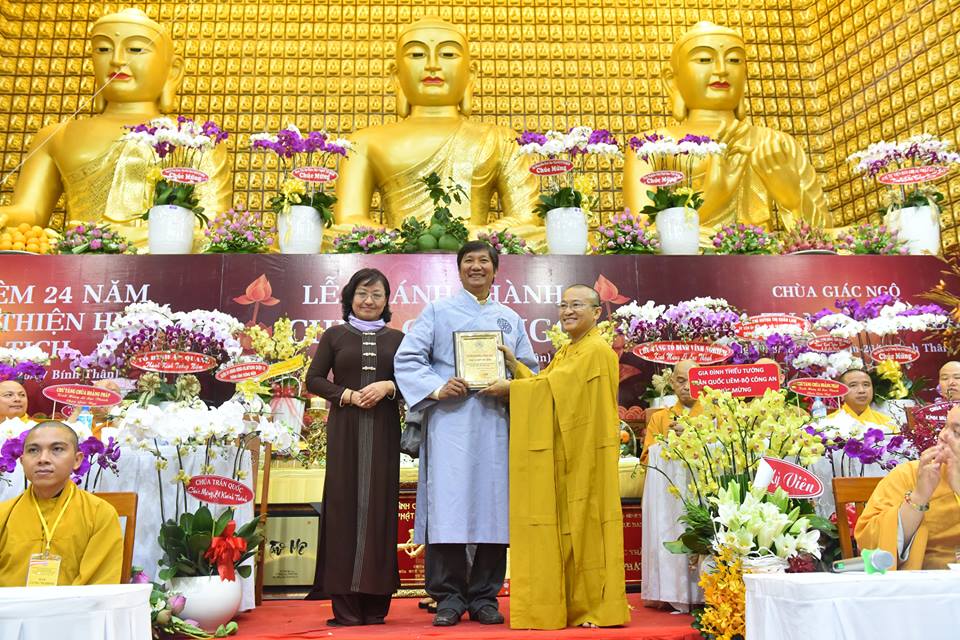 Báo cáo quá trình trùng tu Chùa Giác Ngộ nhân lễ khánh thành Chùa và kỷ niệm 24 năm ngày viên tịch của HT. Thích Thiện Huệ