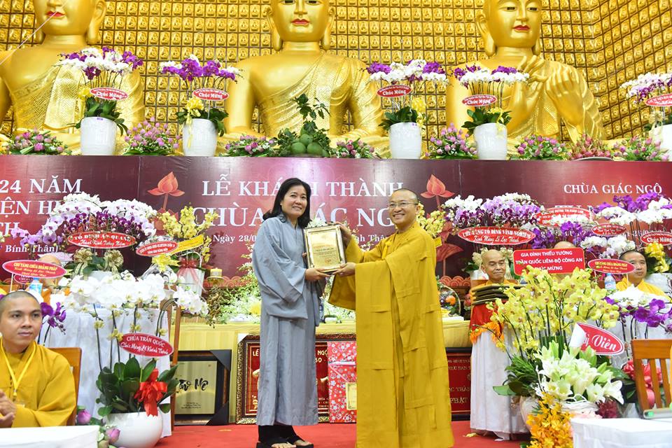 Báo cáo quá trình trùng tu Chùa Giác Ngộ nhân lễ khánh thành Chùa và kỷ niệm 24 năm ngày viên tịch của HT. Thích Thiện Huệ