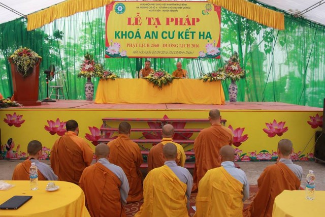Thái Bình: Trường hạ Nguyệt tạ pháp an cư kiết hạ