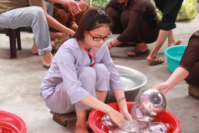 Thái Bình: Nhiều cảm xúc trong ngày tu thứ hai tại chùa Từ Xuyên